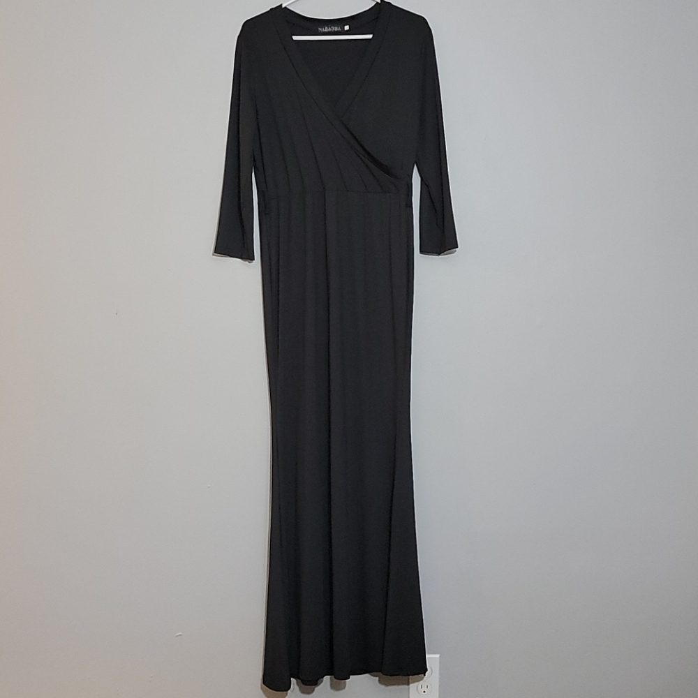 3/4 Sleeve Stretchy Maxi Dress size L